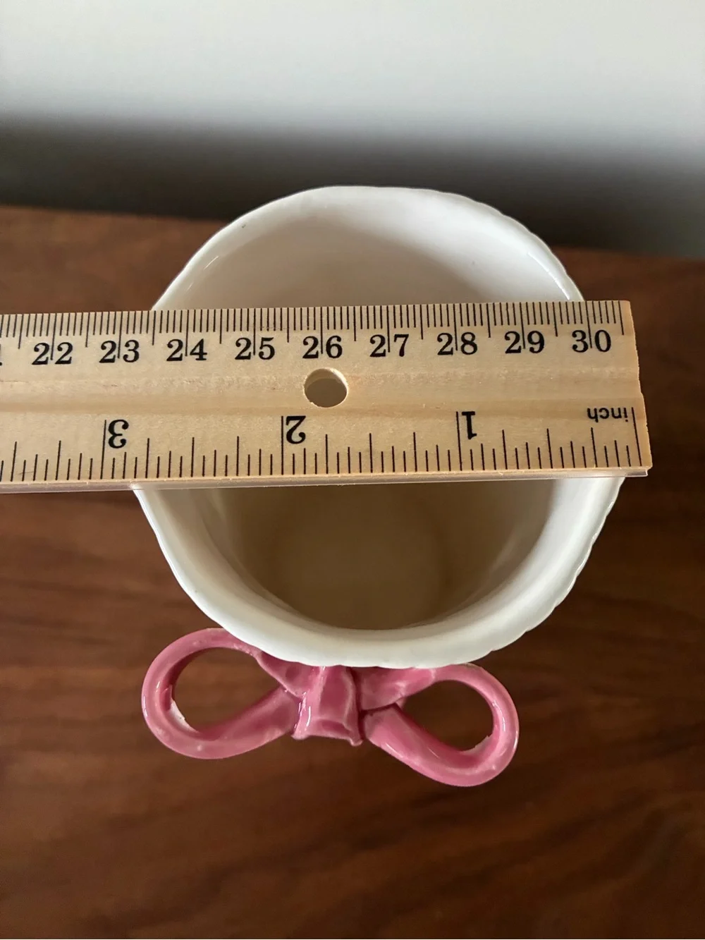 Vintage Pink Bow Ceramic Vase | Coquette Cottagecore Grandmillennial Floral Deco